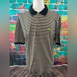 Masters Collection polo Shirt Size L Striped Cotton